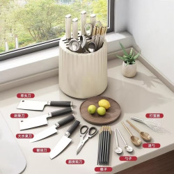 Kitchen rotating knife rack