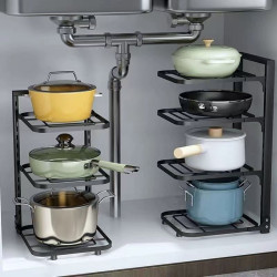 Countertop kitchen rack for pots
