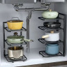 Countertop kitchen rack for pots