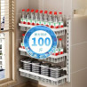 Punch-free door rear shelf kitchen wall-mounted adjustable