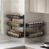 Punch-free door rear shelf kitchen wall-mounted adjustable