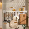 Kitchen shelf hanging rod punch-free wall hanging