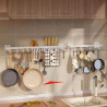 Kitchen shelf hanging rod punch-free wall hanging