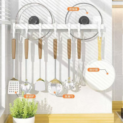 Kitchen shelf hanging rod punch-free wall hanging