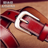 Genuine leather women's belt women's versatile simple thin wide belt girls' fashion