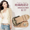 Belt Women's Genuine Belt Diamond Women's Wide Belt Versatile Fashion Retro