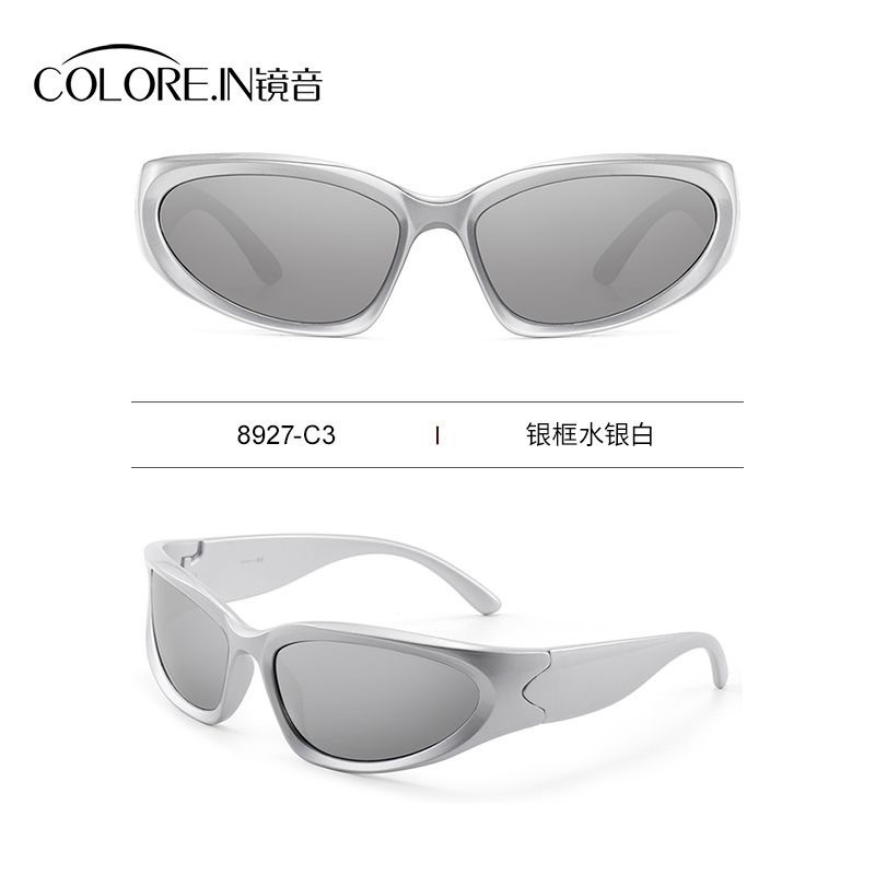 Mirror sound fashion hair hoop cat's eye sunglasses retro fashion with one lens multi-use sunscreen