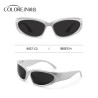 Mirror sound fashion hair hoop cat's eye sunglasses retro fashion with one lens multi-use sunscreen