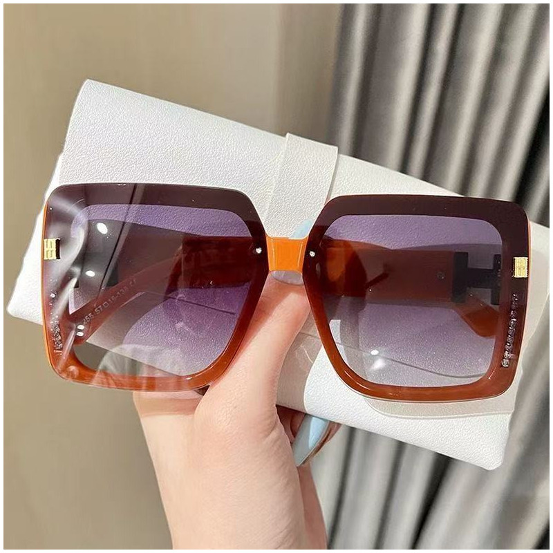 Large frame TAC lens anti-strong light sunscreen Internet celebrity sunglasses