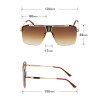 Large frame sunglasses men's square frame sunglasses ins sunglasses trend