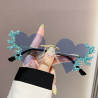 Love Tears Sunglasses Women's Rhinestone Photo Sunglasses High-end Diamond Sunglasses