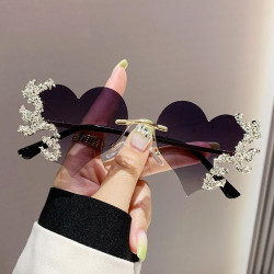 Love Tears Sunglasses Women's Rhinestone Photo Sunglasses High-end Diamond Sunglasses