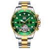 Green Water Ghost Fully Automatic Mechanical Watch Men's Tourbillon Steel Band Waterproof Luminous