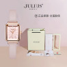 Temperament belt, white, small, versatile square small dial, high-quality women's watch, women