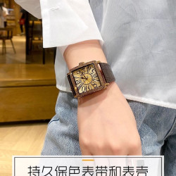 Square watch women's domineering rhinestone men's and women's watch waterproof quartz watch