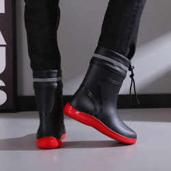 High-end rain boots for men and women, new closed waterproof shoes, short and medium-length non-slip