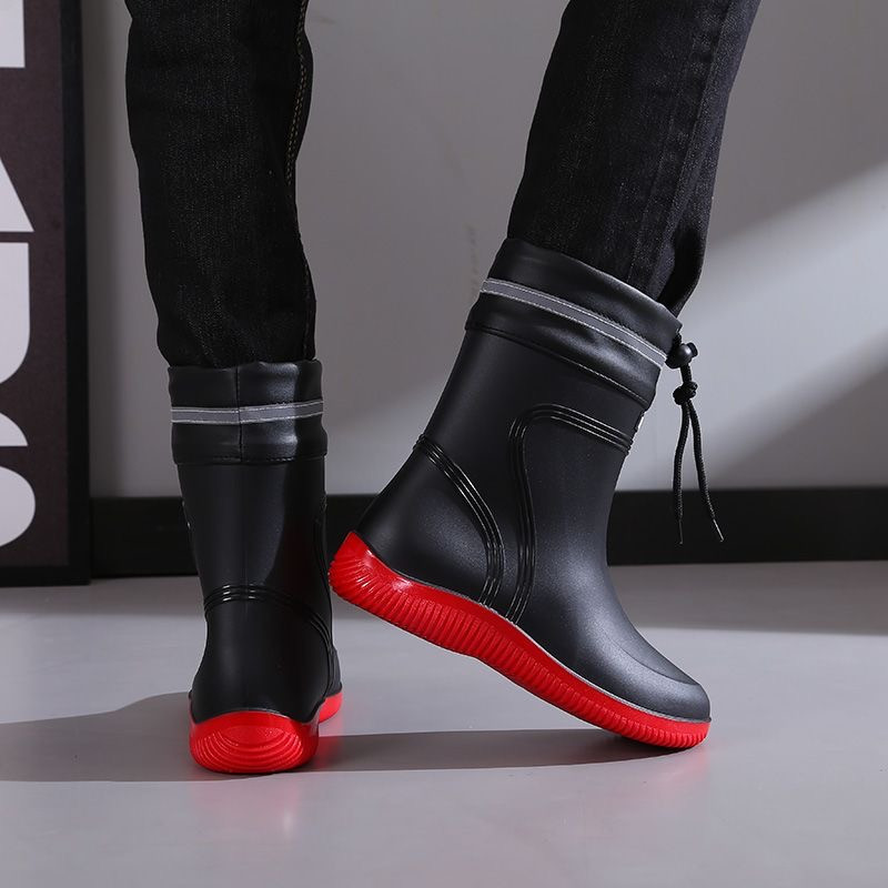 High-end rain boots for men and women, new closed waterproof shoes, short and medium-length non-slip