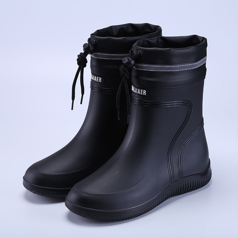 High-end rain boots for men and women, new closed waterproof shoes, short and medium-length non-slip