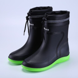 High-end rain boots for men and women, new closed waterproof shoes, short and medium-length non-slip