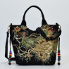 National style embroidered bag canvas peacock embroidery handbag diagonal bag