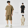 Sports suit men's ice silk loose casual short-sleeved T-shirt breathable fashion round-neck top