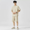 Sports suit men's ice silk loose casual short-sleeved T-shirt breathable fashion round-neck top