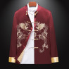 Old man Tang style men's long-sleeved suit Chinese style dad coat