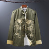 Old man Tang style men's long-sleeved suit Chinese style dad coat