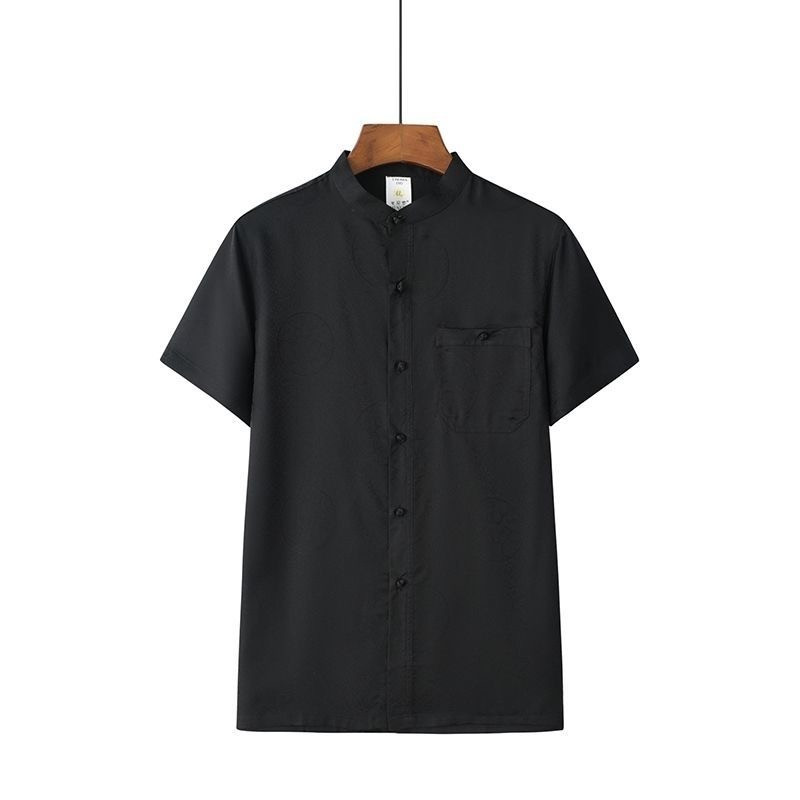 Casual Tang clothing men's thin short-sleeved dad new Chinese loose Hanfu