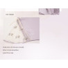 Sexy low-cut with bust pad sheer lace flutter sleeve satin camisole nightgown robe home wear set