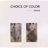 Sexy low-cut with bust pad sheer lace flutter sleeve satin camisole nightgown robe home wear set