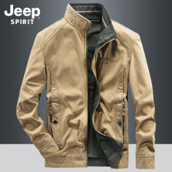 JEEP double-sided coat dad wear loose plus size stand-up collar jacket