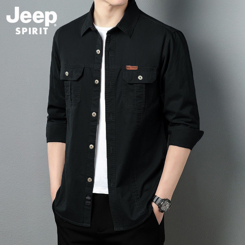 JEEP outdoor workwear shirt loose casual cotton shirt jacket