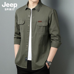 JEEP outdoor workwear shirt loose casual cotton shirt jacket