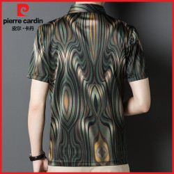 Quick-drying T-shirt mulberry silk casual authentic versatile business polo shirt fashion T