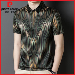 Quick-drying T-shirt mulberry silk casual authentic versatile business polo shirt fashion T