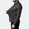 Four-sided elastic iron-free men's long-sleeved shirt silky vertical feeling