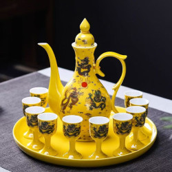 Chinese style celadon wine set for home use