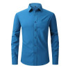 Four-sided elastic iron-free men's long-sleeved shirt silky vertical feeling