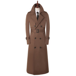 Men's windbreaker ultra-long over the knee fashion high-end business handsome versatile spring and autumn new coat