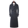 Men's windbreaker ultra-long over the knee fashion high-end business handsome versatile spring and autumn new coat