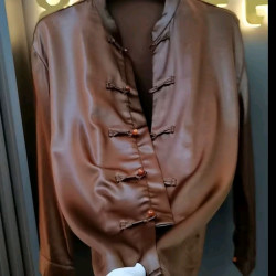 Men's buckle Tang clothing jacket solid color simple casual hot temperament men's jacket