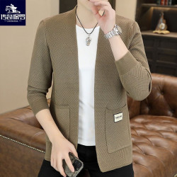 High-end knitted cardigan men's jacket casual sweater men's clothing