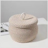 Woven desktop storage basket