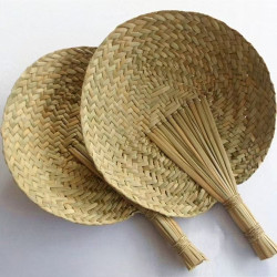Hand-woven palm leaf old-fashioned large palm fan