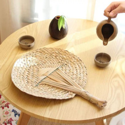 Hand-woven palm leaf old-fashioned large palm fan