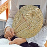 Hand-woven palm leaf old-fashioned large palm fan