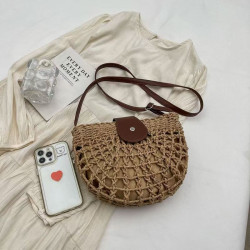 Summer retro straw bag women
