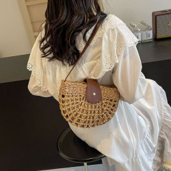 Summer retro straw bag women