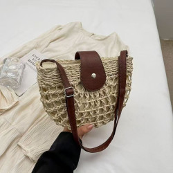 Summer retro straw bag women